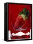 Strawberry in a Glass of Water-Vladimir Shulevsky-Framed Stretched Canvas