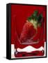 Strawberry in a Glass of Water-Vladimir Shulevsky-Framed Stretched Canvas