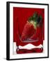 Strawberry in a Glass of Water-Vladimir Shulevsky-Framed Photographic Print