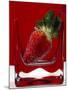 Strawberry in a Glass of Water-Vladimir Shulevsky-Mounted Photographic Print