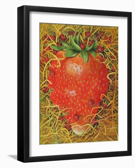 Strawberry in Straw, 1998-E.B. Watts-Framed Giclee Print