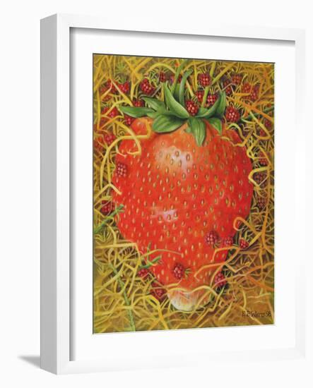 Strawberry in Straw, 1998-E.B. Watts-Framed Giclee Print