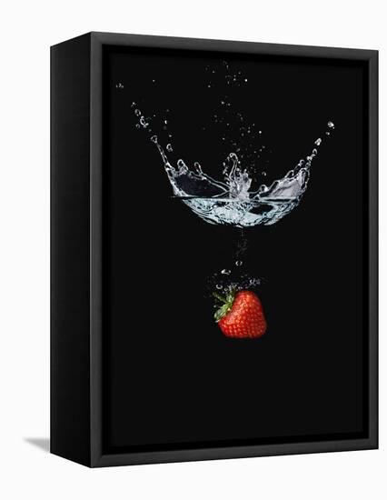 Strawberry in Water-John Smith-Framed Stretched Canvas