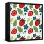 Strawberry Pattern-Ann Bailey-Framed Stretched Canvas