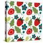 Strawberry Pattern-Ann Bailey-Stretched Canvas