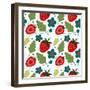 Strawberry Pattern-Ann Bailey-Framed Art Print