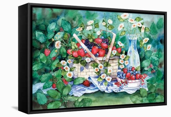 Strawberry Picnic-Kathleen Parr McKenna-Framed Stretched Canvas