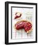 Strawberry Pie in Baking Dish with Slice Removed-Keller and Keller Photography-Framed Photographic Print