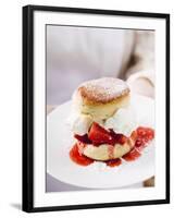 Strawberry Shortcake with Cream-null-Framed Photographic Print