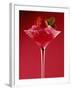 Strawberry Sorbet in a Stem Glass-Bodo A^ Schieren-Framed Photographic Print