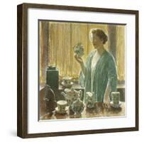 Strawberry Tea Set, 1912-Frederick Childe Hassam-Framed Premium Giclee Print