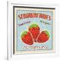 Strawberry Vintage Poster-radubalint-Framed Art Print