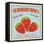 Strawberry Vintage Poster-radubalint-Framed Stretched Canvas