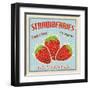 Strawberry Vintage Poster-radubalint-Framed Art Print