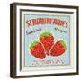 Strawberry Vintage Poster-radubalint-Framed Art Print