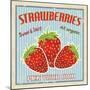 Strawberry Vintage Poster-radubalint-Mounted Art Print