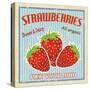 Strawberry Vintage Poster-radubalint-Stretched Canvas
