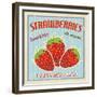 Strawberry Vintage Poster-radubalint-Framed Premium Giclee Print