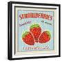 Strawberry Vintage Poster-radubalint-Framed Premium Giclee Print