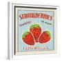 Strawberry Vintage Poster-radubalint-Framed Premium Giclee Print