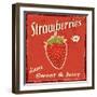 Strawberry Vintage Poster-radubalint-Framed Art Print