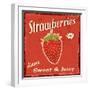 Strawberry Vintage Poster-radubalint-Framed Art Print