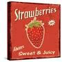 Strawberry Vintage Poster-radubalint-Stretched Canvas