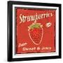 Strawberry Vintage Poster-radubalint-Framed Art Print