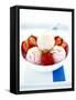 Strawberry Yoghurt Ice Cream with Honey Sauce-Antje Plewinski-Framed Stretched Canvas