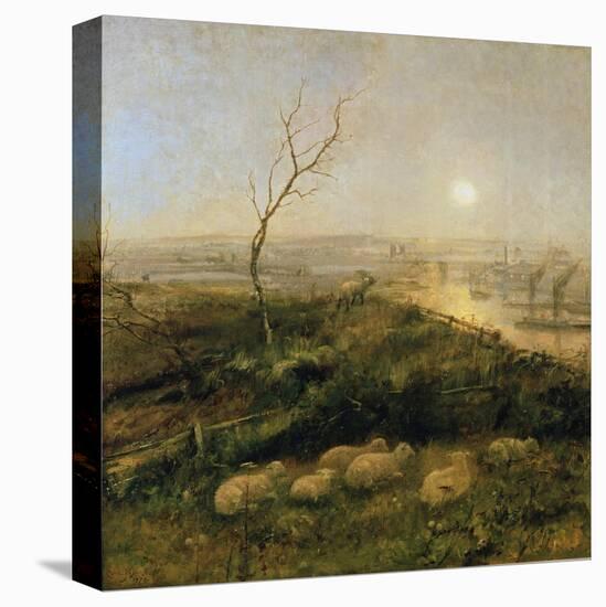 Strayed, a Moonlight Pastoral, 1878-Cecil Gordon Lawson-Stretched Canvas