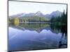 Strbske Pleso (Lake) and Peaks of Vysoke Tatry Mountains at Sunrise, Vysoke Tatry, Slovakia-Richard Nebesky-Mounted Photographic Print