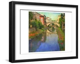 Stream Bridge-Chris Vest-Framed Art Print