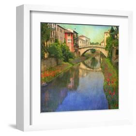 Stream Bridge-Chris Vest-Framed Art Print