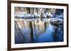 Stream Course in the Winter Wood, Triebtal, Vogtland, Saxony, Germany-Falk Hermann-Framed Photographic Print