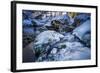 Stream Course in the Winter Wood, Triebtal, Vogtland, Saxony, Germany-Falk Hermann-Framed Photographic Print