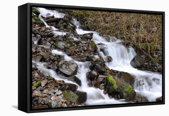 Stream Falls V-Logan Thomas-Framed Stretched Canvas