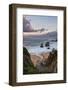 Stream flowing into the Pacific Ocean at Soberanes Point with the coastline in view-Sheila Haddad-Framed Photographic Print