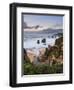 Stream flowing into the Pacific Ocean at Soberanes Point with the coastline in view-Sheila Haddad-Framed Photographic Print