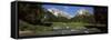 Stream Flowing Through a Forest, Mt Santis, Mt Altmann, Appenzell Alps, St Gallen Canton, Switze...-null-Framed Stretched Canvas