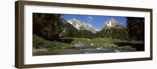 Stream Flowing Through a Forest, Mt Santis, Mt Altmann, Appenzell Alps, St Gallen Canton, Switze...-null-Framed Photographic Print