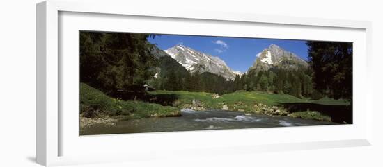 Stream Flowing Through a Forest, Mt Santis, Mt Altmann, Appenzell Alps, St Gallen Canton, Switze...-null-Framed Photographic Print