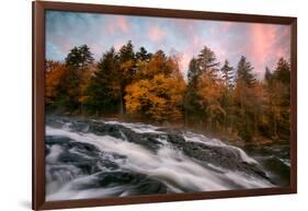 Stream flowing through rocks, Buttermilk Falls, Adirondack Mountains State Park, New York State...-null-Framed Photographic Print