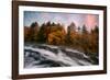 Stream flowing through rocks, Buttermilk Falls, Adirondack Mountains State Park, New York State...-null-Framed Photographic Print