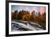 Stream flowing through rocks, Buttermilk Falls, Adirondack Mountains State Park, New York State...-null-Framed Photographic Print