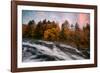 Stream flowing through rocks, Buttermilk Falls, Adirondack Mountains State Park, New York State...-null-Framed Photographic Print