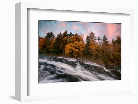 Stream flowing through rocks, Buttermilk Falls, Adirondack Mountains State Park, New York State...-null-Framed Photographic Print