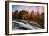 Stream flowing through rocks, Buttermilk Falls, Adirondack Mountains State Park, New York State...-null-Framed Photographic Print