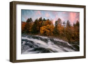 Stream flowing through rocks, Buttermilk Falls, Adirondack Mountains State Park, New York State...-null-Framed Photographic Print