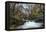 Stream Flowing Through Woodland in England-Clive Nolan-Framed Stretched Canvas