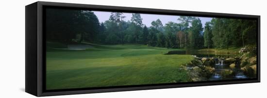 Stream in a Golf Course, Laurel Valley Golf Club, Ligonier, Pennsylvania, USA-null-Framed Stretched Canvas